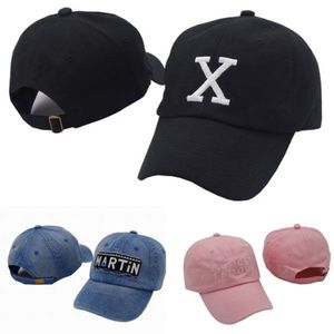 Letra de moda X Correa trasera Gorras Martin Diseñador Sombreros Hombres Mujeres Deporte Snapback Gorra de béisbol Hip Hop Ajustable Hat212x