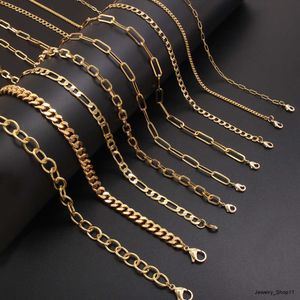 Lien de mode/chaînes à boucle de homard cubaine accessoires femmes bijoux en gros collier plaqué or 18 carats Hip Hop tour de cou pour cadeau