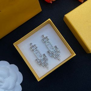 Mode luxe diamant oreille goujon pour les femmes charme boucles d'oreilles or F oreille goujons bijoux bracelet collier dame élégante boucle d'oreille