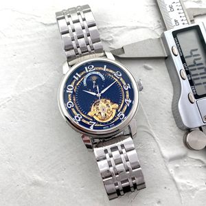 mode luxe hommes montres mécanique mouvement automatique phase de lune marque designer big bang montres-bracelets tout en acier inoxydable bande montre pour hommes cadeau de fête des pères