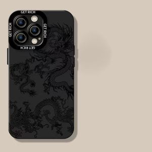 Coque de téléphone de luxe à la mode, étui noir pour iPhone 15 14 13 12 11 Pro Max 15Pro 15ProMax 14Pro, vente en gros