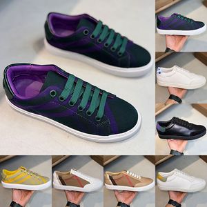 Zapatilla deportiva vintage de lujo a la moda, color mezclado, azul, azul marino, estampado clásico a cuadros, a rayas, de cuero, suela plana, zapatilla de deporte para mujer, zapatos de plataforma