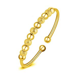 Mode homme femme placage or 925 argent neuf tour chanceux perle Bracelet accessoires simples cadeau d'anniversaire du meilleur ami