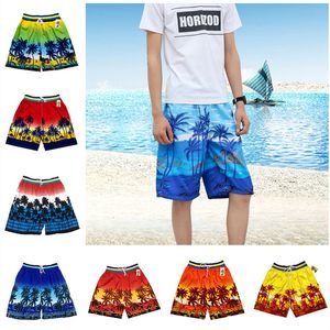 Fashion Men Beach Shorts Coconut Palma impresión Verano de verano Pantalones cortos sueltos COMPRADA COMO COMO Men pantalones para ropa de natación navideña