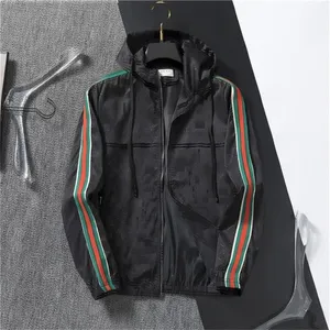 Moda hombre chaqueta de diseñador calle chaqueta impermeable activo delgado bombardero con capucha gabardinas finas cremallera chaquetas casuales primavera otoño tamaño M-3XL