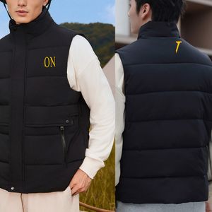 Mode Hommes De Luxe Gilet Vers Le Bas Manteaux Chaud Designer Sans Manches Puffer Veste Manteau Parkas vêtements d'extérieur automne vers le bas designer biker gilet en cuir col montant court