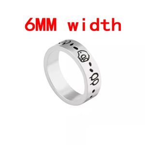 Anillo de diseñador para hombre de moda Anillos de amor clásicos para mujer cráneo fantasma Anillo de bodas chapado en plata vintage letra moda unisex homme bague