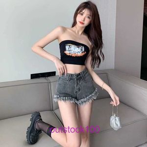 Fashion Mens Jeans Shorts Designer High Waited Slimming Denim For Womens Summer 2024 Nouveau pantalon coréen à la mode Ruffled Aline Hot Have Original Logo 4G6M