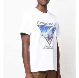 Moda para hombre blanco Casablanc camiseta famosa diseñador camiseta grande v alta calidad hip hop hombres mujeres manga corta s-3xl