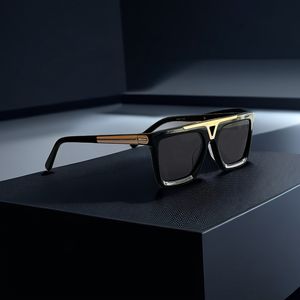 Moda para hombre para mujer Diseñador Gafas de sol para hombres Vintage Cuadrado Marco mate Carta Película impresa Gafas de lujo Gafas de sol Tendencia Estilo de ocio Luneta anti-ultravioleta