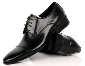 Moda, diseño moderno, zapatos de vestir formales para hombres, zapatos planos de cuero genuino, color negro y marrón, para oficina de negocios, tamaño: 38-44