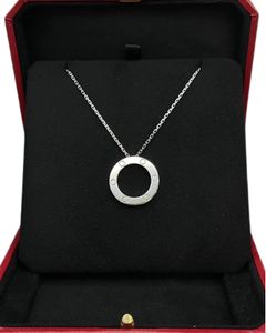Collier de mode Designer Jewelry party Sterling Silver double anneaux diamant pendentif Rose Gold colliers pour femmes déguisement longue chaîne bijoux cadeau