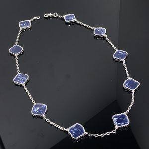 Diseñadores de collares de moda Trébol de cuatro hojas Peter Blue joyería para mujeres collares y pulseras de plata esterlina joyería de lujo regalo de Navidad de boda