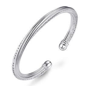 925 brazalete de plata de plata esterlina para mujeres joyas ol estilo manguito de diseñadores brazaletes de brazaletes al por mayor