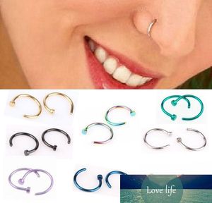 Fashion Nose Rings Stainless Steel Nose Open Hoop Ring Button Rings Body Piercing Jewelry Unisex Puncture Accessories Piercing Rings 8MM