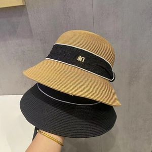 Sombreros de cubo para exteriores a la moda, sombrero de ala ancha para mujer de verano, protección solar para viajes de verano, gorro de paja