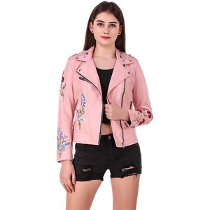 Chaqueta de cuero de prendas de vestir exteriores de moda Chaqueta de alta calidad personalizada al por mayor para mujer transpirable para niñas