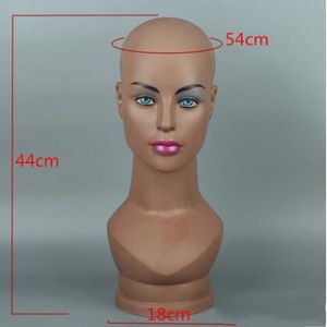 2023 plastique femme perruque tête Mannequin Olx corps factice chauve modèle perruque chapeau écharpe centre commercial accessoires support poupée affichage modèle C766