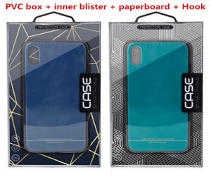 Fashion PVC Plastic Phone Boîte d'emballage Boîtes d'emballage avec crochet de cartouche blister intérieur pour iPhone 8 7 6s 6 plus 55 pouces x Samsung 3103204