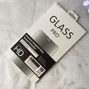 Paquet de boîte de vente au détail de mode papier + boîtes en plastique emballage pour Film de protection d'écran en verre trempé de qualité supérieure + trou de suspension