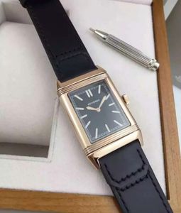 Moda Reverso Ultra Thin Acero inoxidable Tributo a 1931 Edición de Londres Cuarzo HOMBRE MUJER RELOJ Reloj de pulsera impermeable de alta calidad 27x46 mm