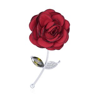 Broche Rose à la mode, rétro élégance, épingle de collier pour femmes, écharpe en soie, boucle, accessoires de costume, bijoux