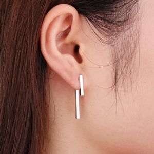 Boucles d'oreilles géométriques simples pour femmes, barre en T, à la mode, veste, cadeaux de mariage