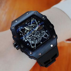 Los hombres de diseño especial de moda miran la correa de caucho relojes de cuarzo masculinos de lujo rafae-nadal presidente reloj de pulsera para hombre para richardman marca superior reloj de regalo de fecha automática