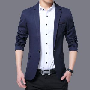 Mode printemps et automne décontracté hommes Blazer coton mince angleterre costume Blaser Masculino mâle veste taille M-5XL hommes costumes Blazers