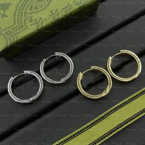 Pendientes de aro de acero inoxidable a la moda, pendientes de cobre de diseño elegante con paquete de caja de regalo