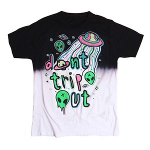 Fashion-Summer Rock And Roll T-shirt Alien Ufo World 