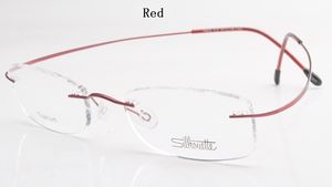 Cadres de lunettes de soleil de mode Gros-Luxe-marque Silhouette Titanium Lunettes optiques sans monture Cadre sans vis Prescriptioneglasses avec Bax Livraison gratuite