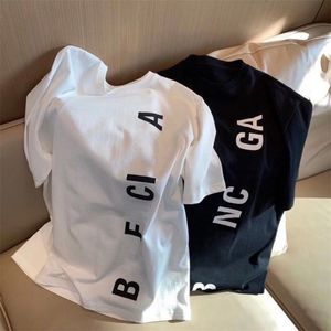 Moda camiseta algodón planta Hombres Mujeres Diseñadores Camisetas negro Blanco lujo Con letras Casual Verano bal Manga corta hip hop Ropa de calle S-4XL G2