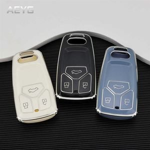 Étui de clé de voiture en TPU à la mode, couverture complète pour Audi A6 A5 Q7 S4 S5 S7 A4 B9 A4L 4m 8W Q5 TT TTS RS 8S coupé, accessoires de style de voiture 3168