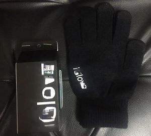 Moda Unisex iGloves colorido teléfono móvil guantes tocados hombres mujeres invierno mitones negro cálido Smartphone guante de conducción clásico