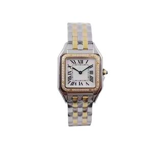 Reloj de moda Reloj de diseñador Reloj Art Deco de negocios para mujer Damas Automático Acero inoxidable Cristal de zafiro Panthere Modelo mediano Reloj de cuarzo Montre De Luxe