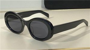 Lunettes de soleil design en gros de mode 40194 petit cadre ovale simple style généreux lunettes de protection uv400 de qualité supérieure avec étui à lunettes