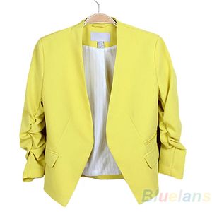Fashion Women's Korea Style Candy Color Solid Slim Suit Blazer Jacket Retail / Wholesale