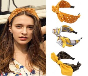 Fashion Femmes Colzel Ears Rabbit Corée Point Leopard Hairband Hair Hoop Femmes Girls Elegant Cross Hair Accessories Headwear2014143