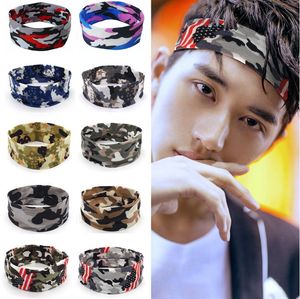 Moda mujer hombre niña niños elasticidad Rock Camo 1 pieza diadema elástica Casual banda para la cabeza deporte sudor banda para el sudor Yoga gimnasio accesorios para el cabello