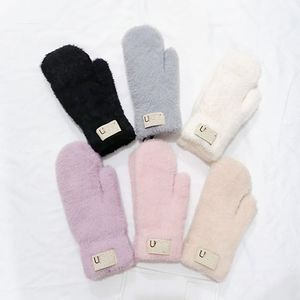 Gants de lettre de mode pour femmes pour l'hiver automne mitaines en cachemire gant avec de beaux gants d'hiver chauds de Sport de plein air