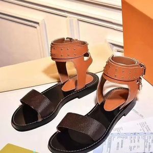 Fashion Femmes Sandales Summer Flats Sexy Ankle High Boots Men Gladiator Sandales Femmes Casual Flats Chaussures Ladies Beach Roman Sandales 35-42 03677
