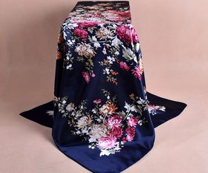 Fashion Women Scarf Hive Quality Hijab Silky Satin Châle Swarfs Square Head Scarves châle Wraps Scarf 2018 New Foulard C190110011586669