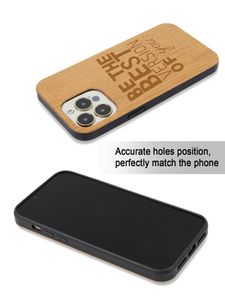 Moda madera TPU personalizar Logo teléfono casos láser grabado cubierta personalizada para Samsung Galaxy teléfono cubierta