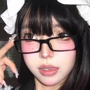 Fashion Y2K Style Eyeglasses Frame Retro Plastic N Small Square Lunes pour femmes Girls Anti Blue Light 240425