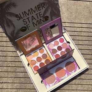 FashionSummer Eye shadow Set 3 en 1 Eyeshadow Highlight Cosmetics Kit Shimmer Matte Eyeshadow Eyes Beauty Set Beautiful Gift Love for Summer