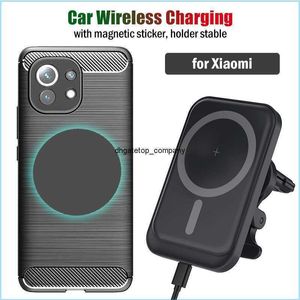 Support de Charge magnétique sans fil pour voiture, Charge rapide 15w Qi, pour xiaomi Mi 12 11 Pro Ultra 5g, support de téléphone, étui autocollant magnétique