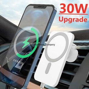 Fast Charge 30w Magnetic Car Wireless Charger Phone Holder Stand for iphone 13 12 Pro Max Mini Charging Qi Chargers