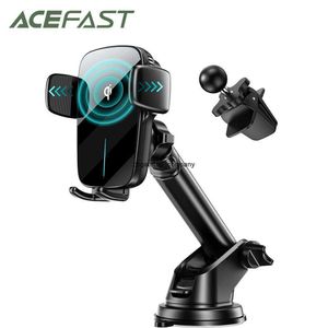 Acefast – chargeur de voiture sans fil à Charge rapide, 15w Qi, alignement et serrage automatiques pour tableau de bord de téléphone