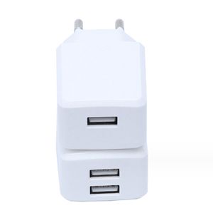 Fast Charger 2.4a para Samsung Xiaomi Huawei Teléfono móvil Universal Dual USB CARGA RÁPIDA J Cabeza eléctrica